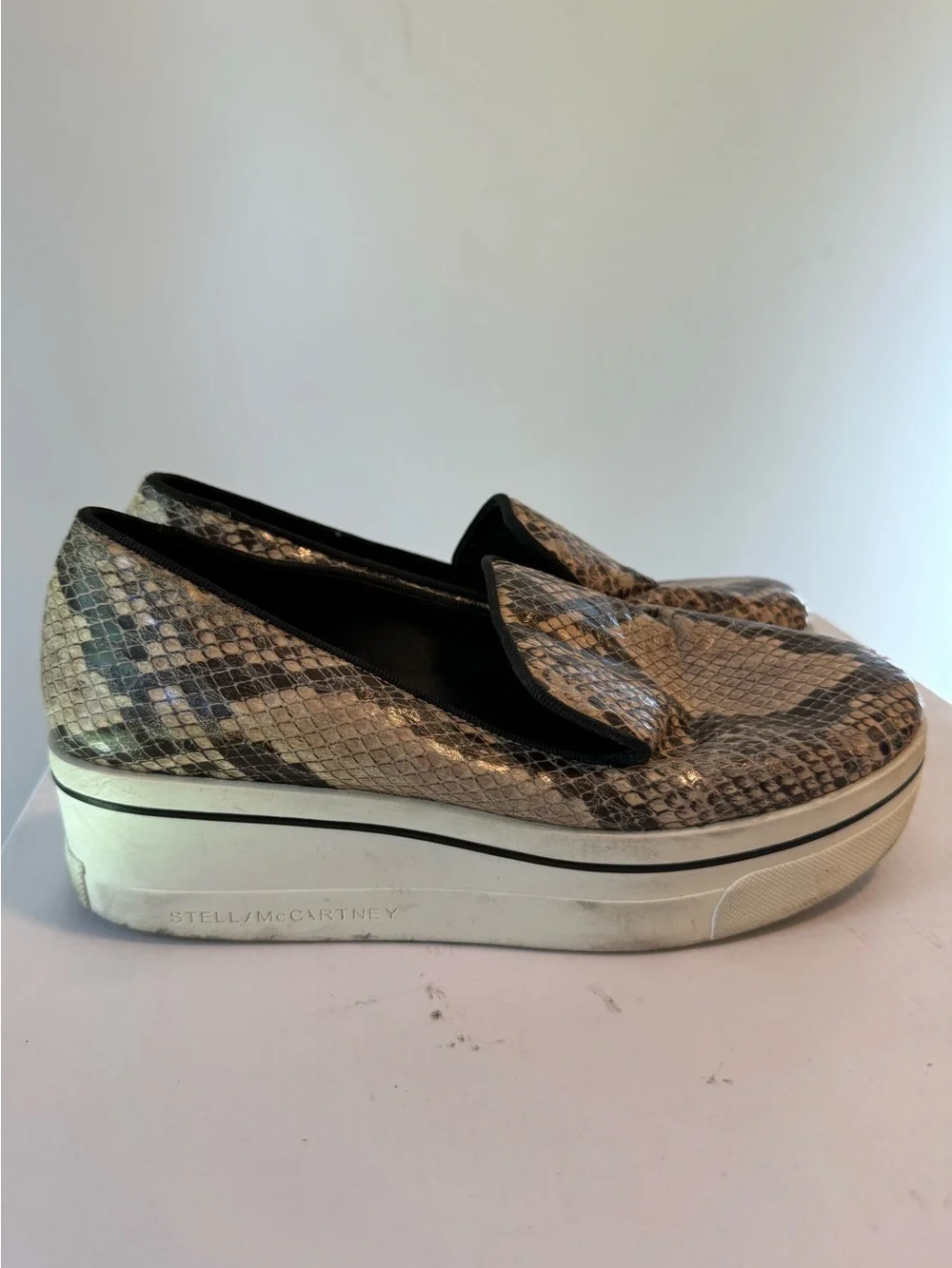 Stella McCartney Faux Python Slip On Platform Sneaker Size 37 #Lux-SH-2